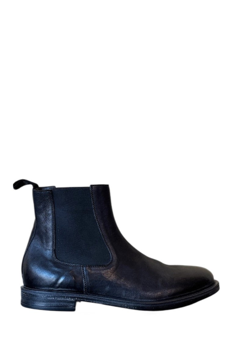 Moma Black Leather Boots