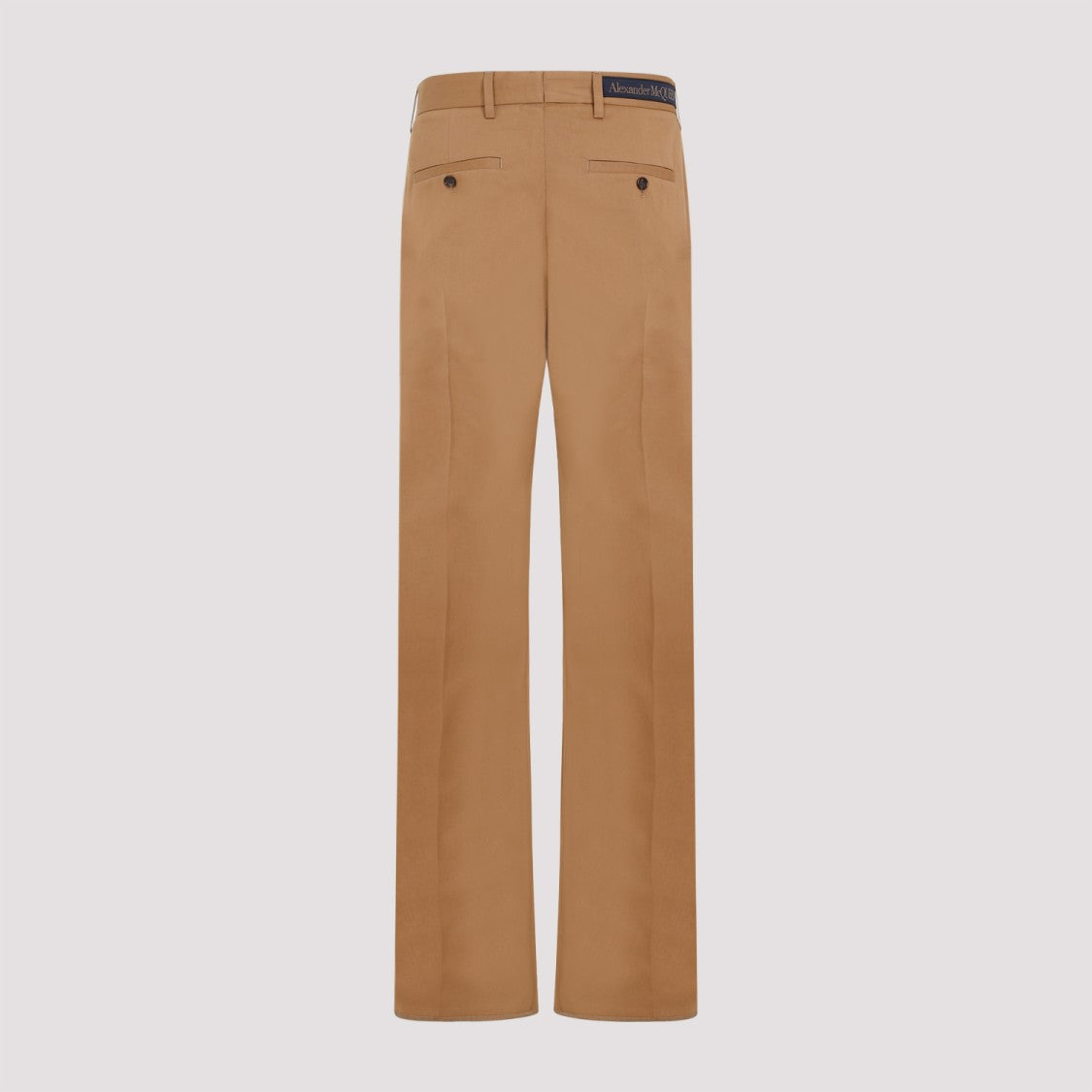 Alexander Mcqueen Camera Strap Chino Camel Cotton Pants