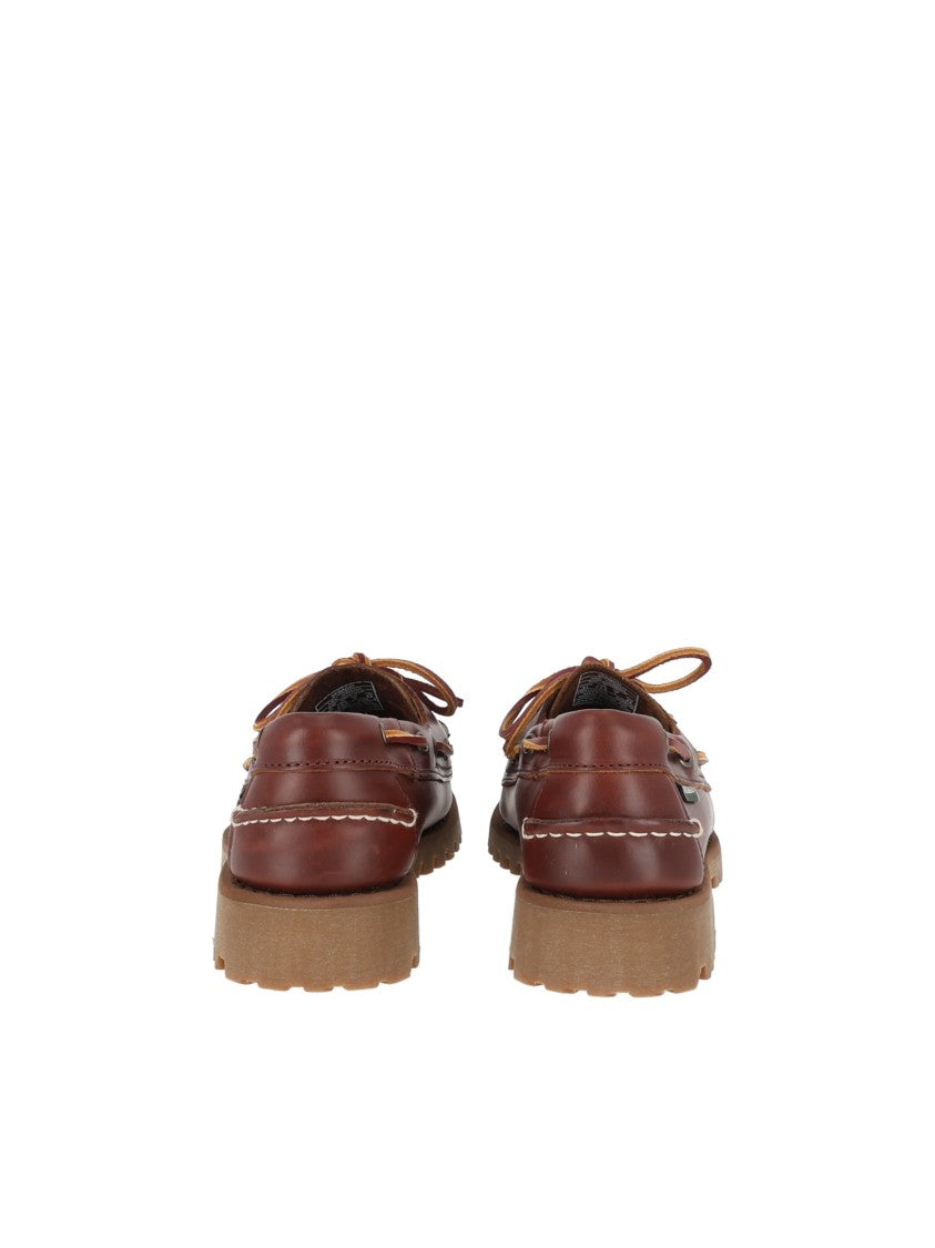 Sebago Brown Ranger Waxy Leather Rubber Sole Loafers