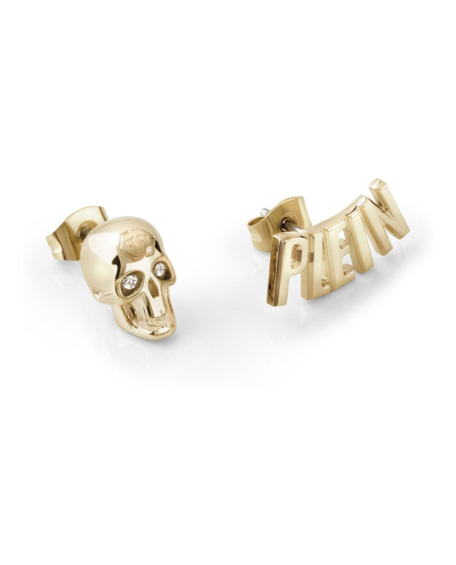 Philipp Plein Skull Design Earrings With Preciosa Crystals
