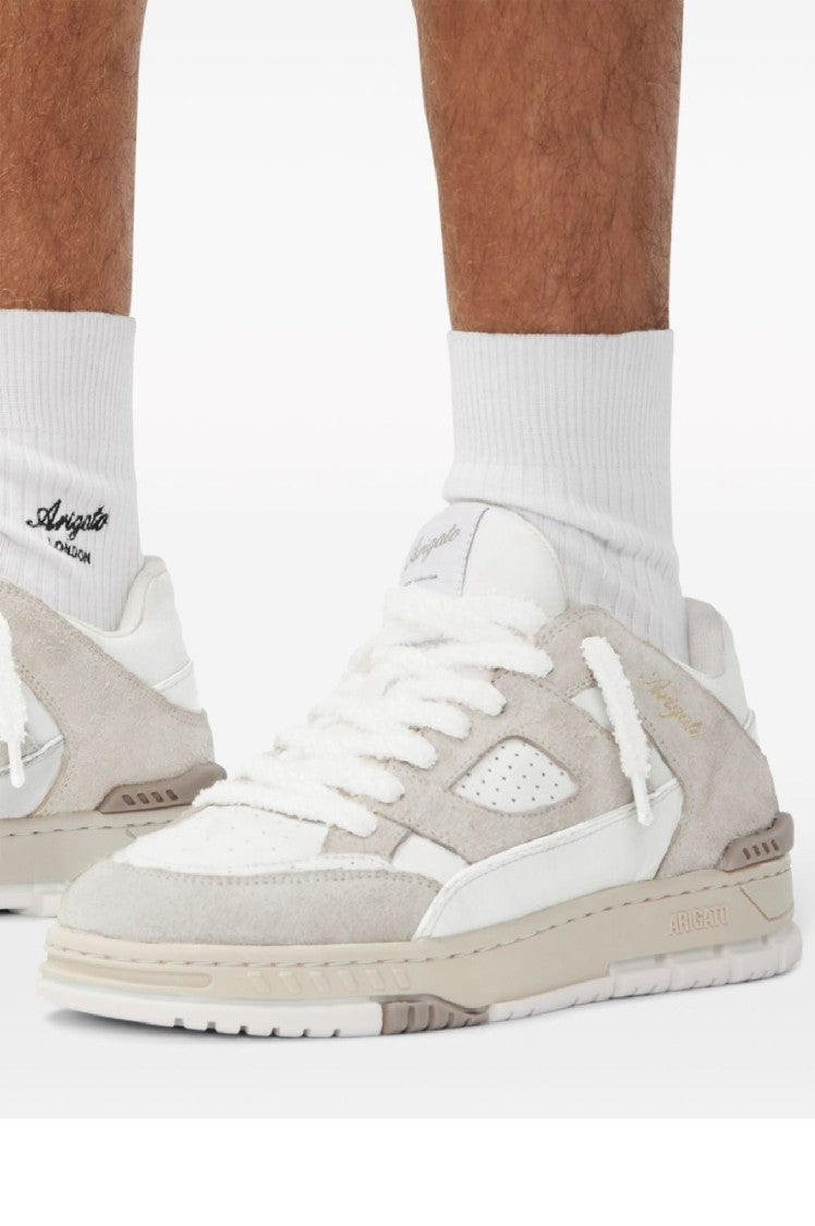 Axel Arigato Area Lo Perforated Leather And Suede Sneakers