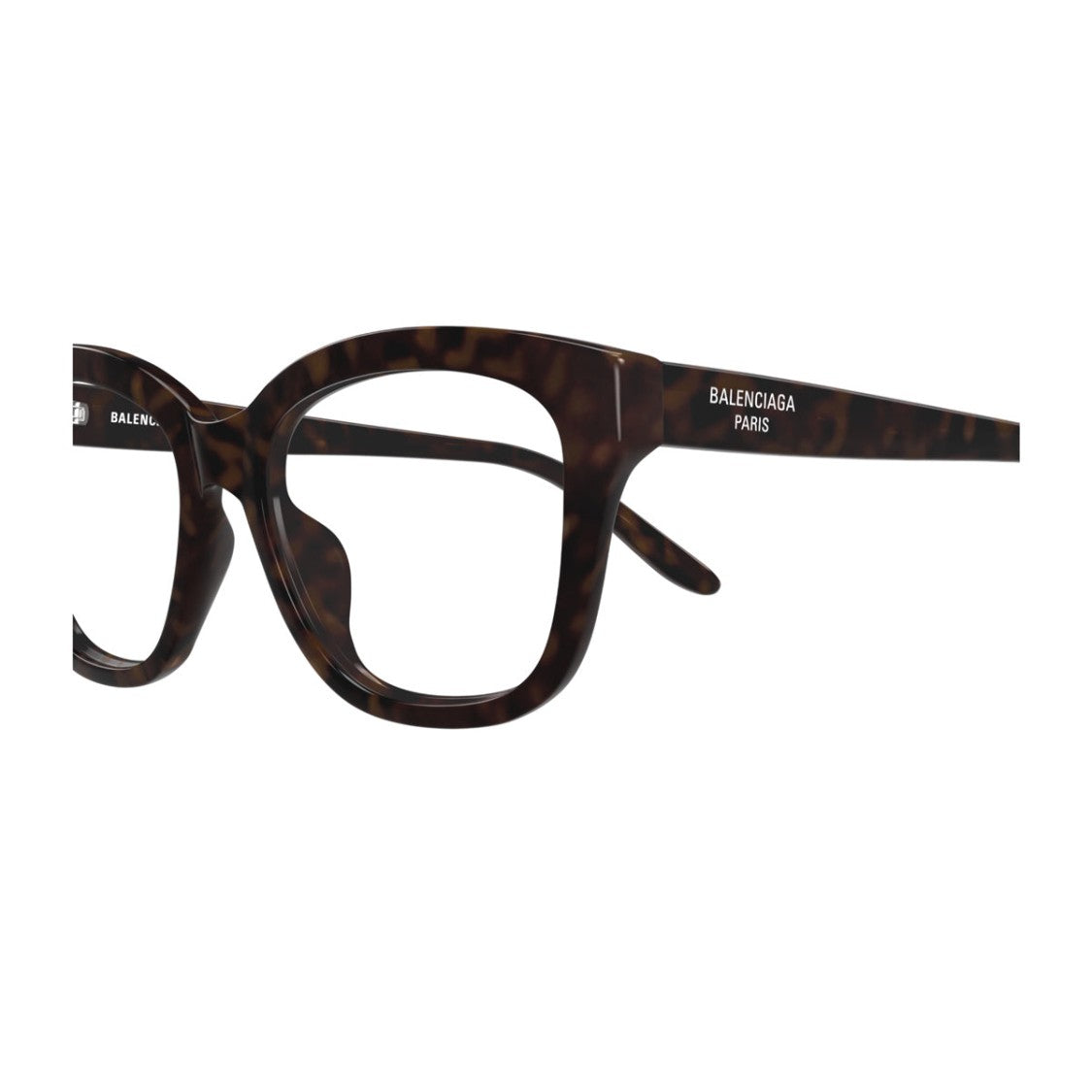 Balenciaga Everyday Rectangular Havana Recycled Acetate Eyeglasses