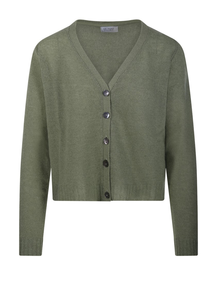 Be You Cropped Cashmere Cardigan With V-Neckline