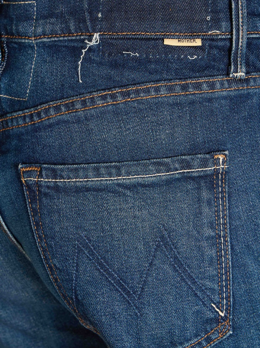 Mother The Kick It Denim Distinctive Stitching Jeans