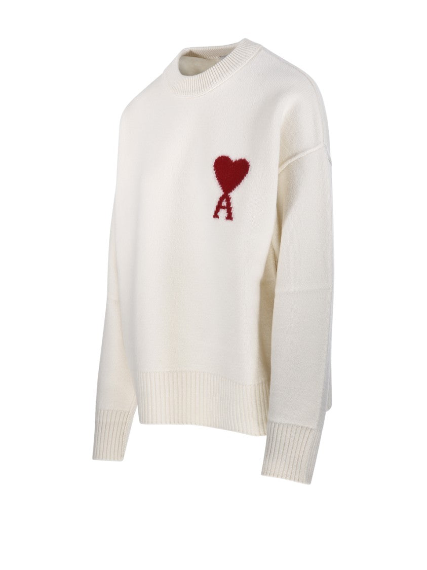 Ami Felted Merino Adc Round Neck Sweater