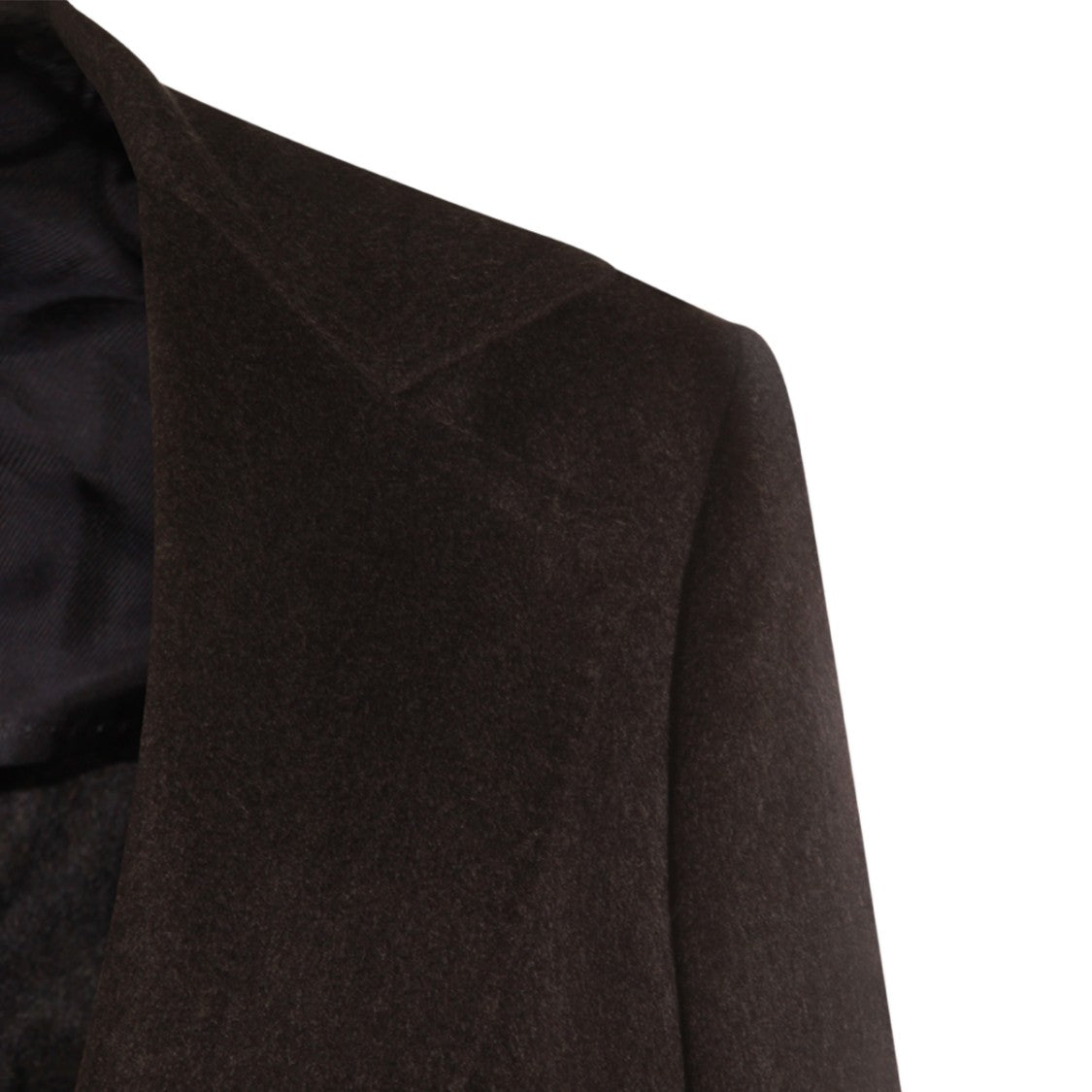 Kiton Long Double-Breasted Tailored Coat With Notched Lapel