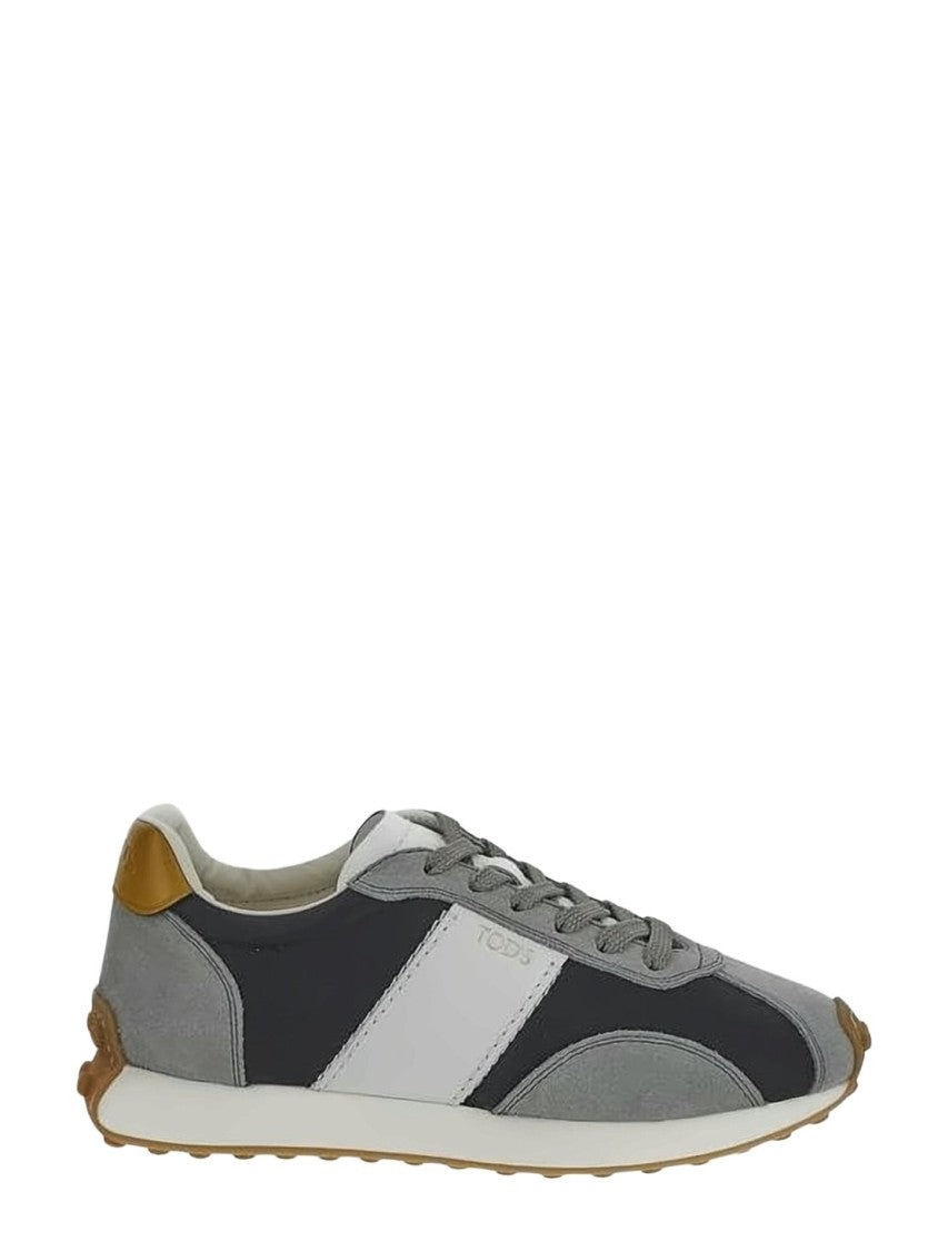 Tod's Grey Fabric And Suede Sneakers