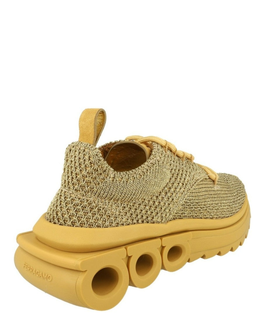 Ferragamo Nima Knit Low-Top Sneakers