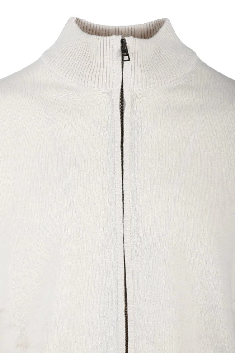 Luigi Borrelli Napoli Zip Cardigan - White