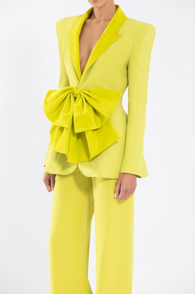 Saiid Kobeisy Crepe Tailored Jacket With Taffeta Collar