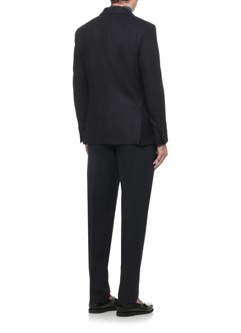 Lardini Tailored Wool Jacket With Peak Lapel