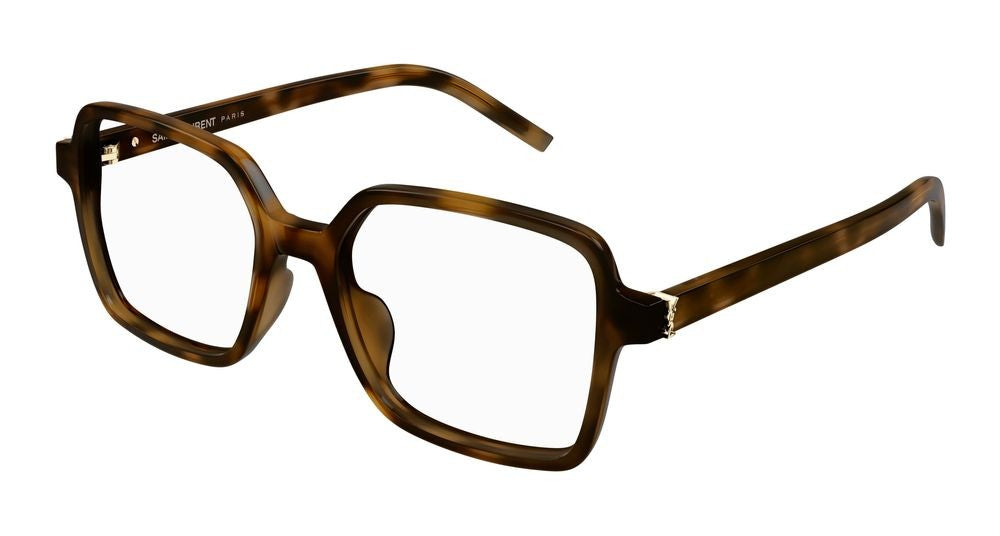 Saint Laurent Havana Square Acetate Sunglasses