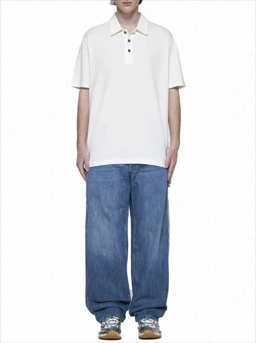 Bottega Veneta Relaxed Fit Polo Shirt With Embroidered Detailing