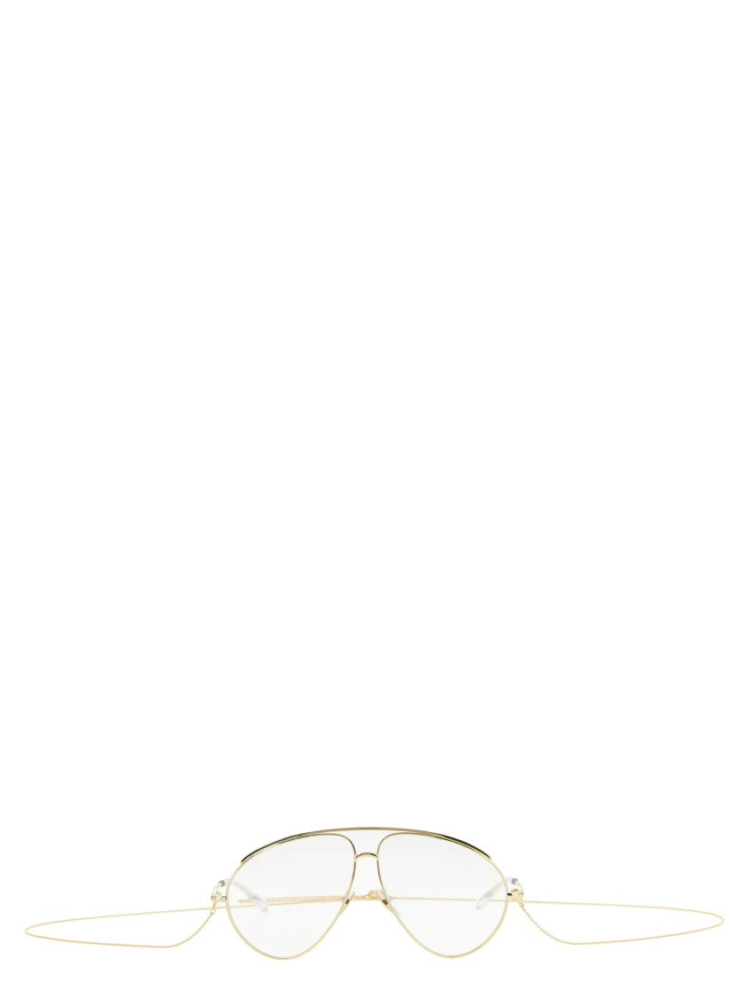 Gucci Aviator-Style Metal Sunglasses With Engraved Logo