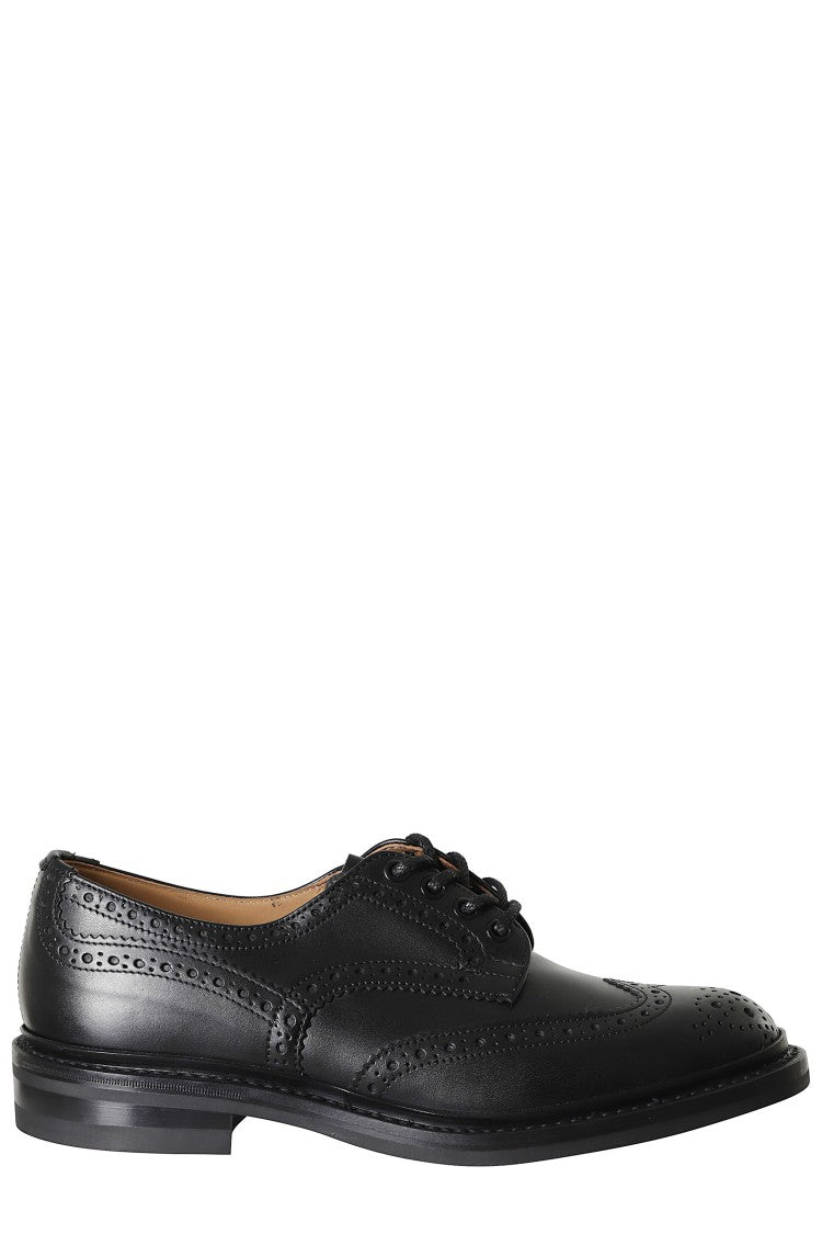 Tricker's Black Wingtip Bourton Leather Brogues