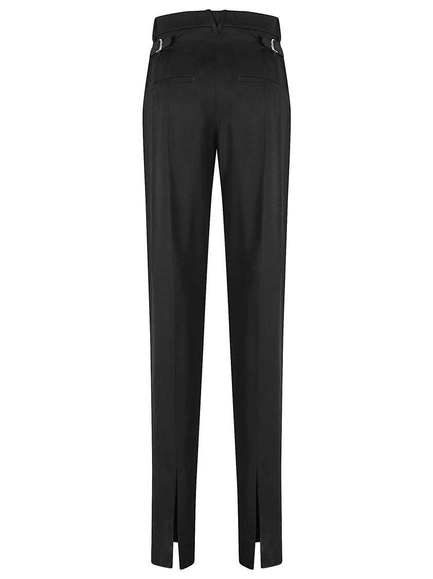 Bottega Veneta Slim Fit High-Waist Trousers With Side Buckle Details