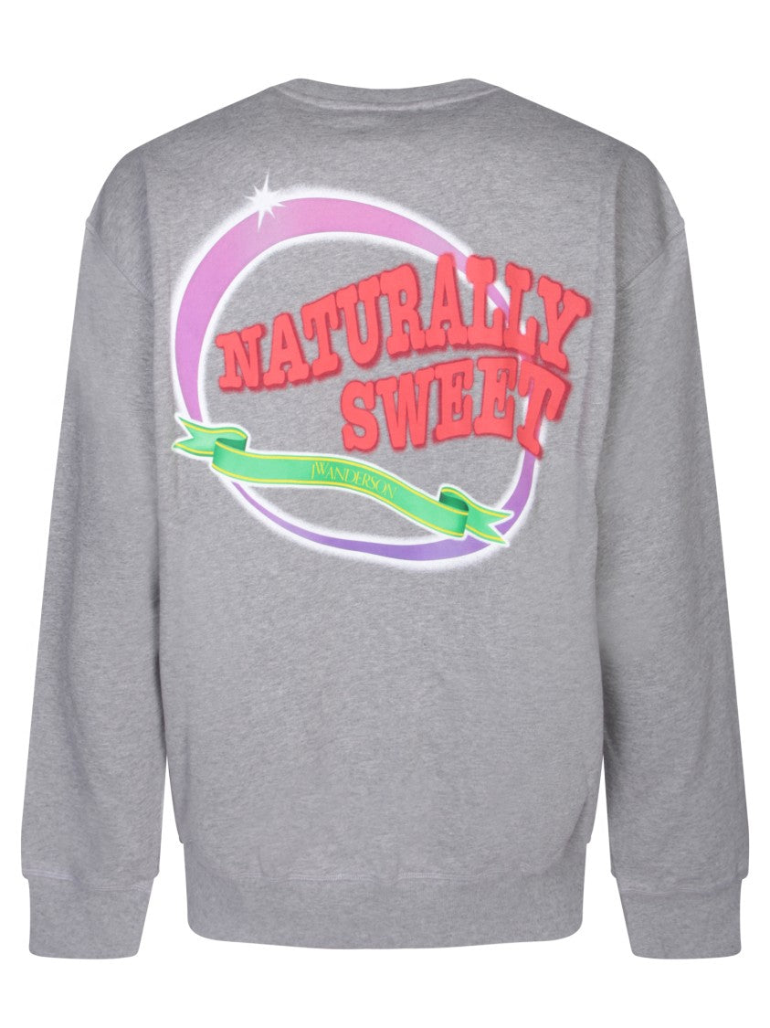 J. W. Anderson Roundneck Sweatshirt With Front Logo And Unique Rear Print