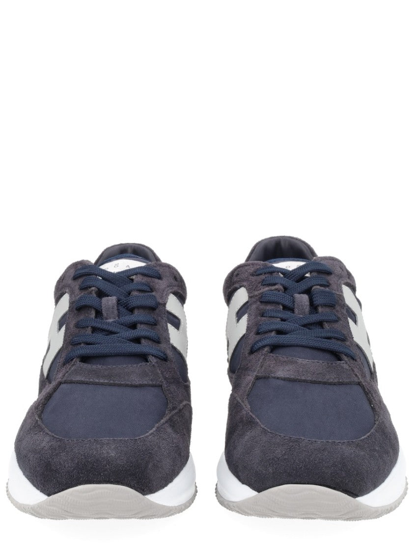 Hogan Interactive Dark Navy Suede Sneakers