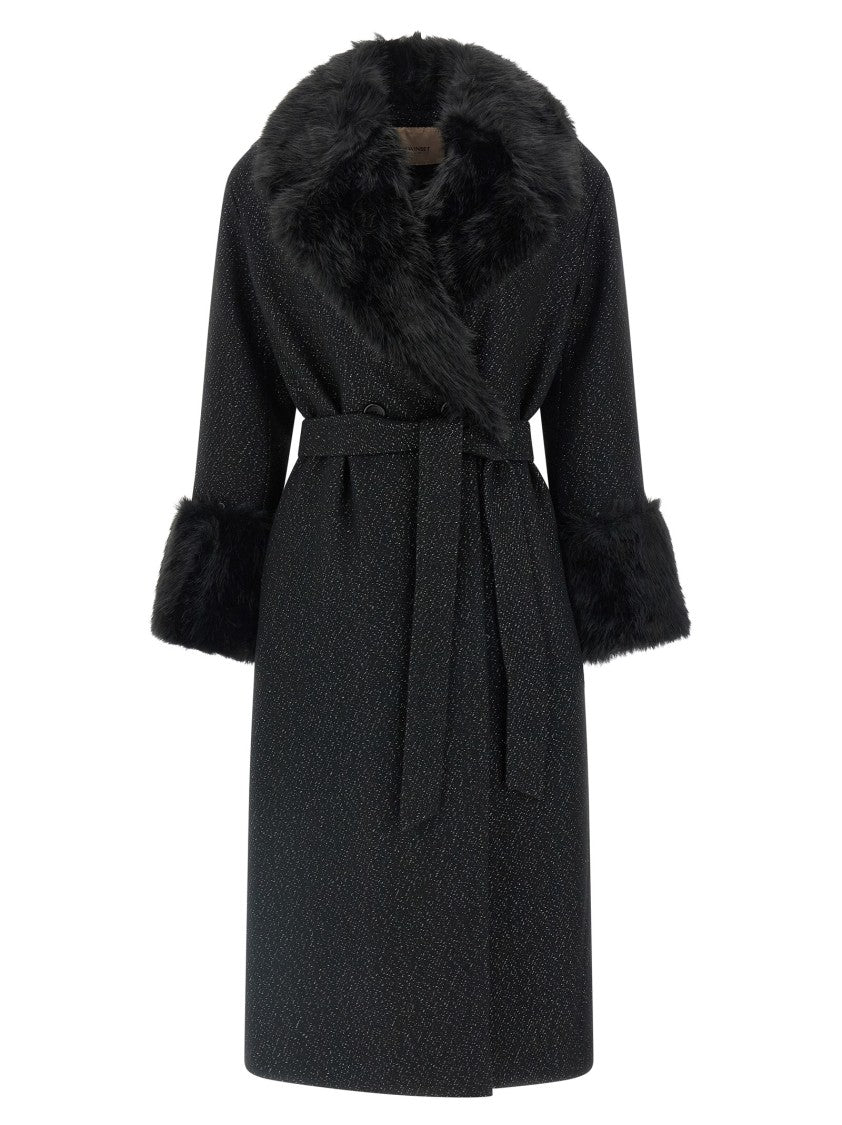Twin-Set Lamé Thread Coat