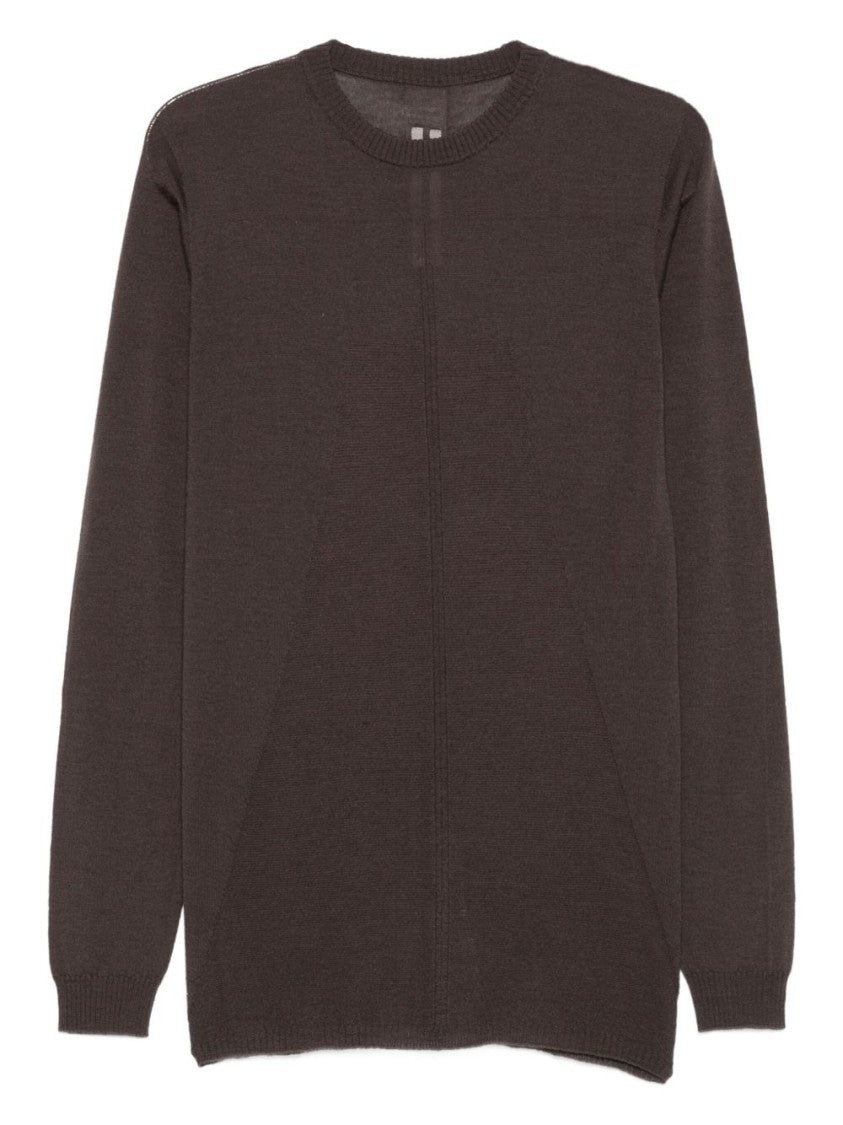 Rick Owens Long-Sleeve Knit Top With Vertical Seam