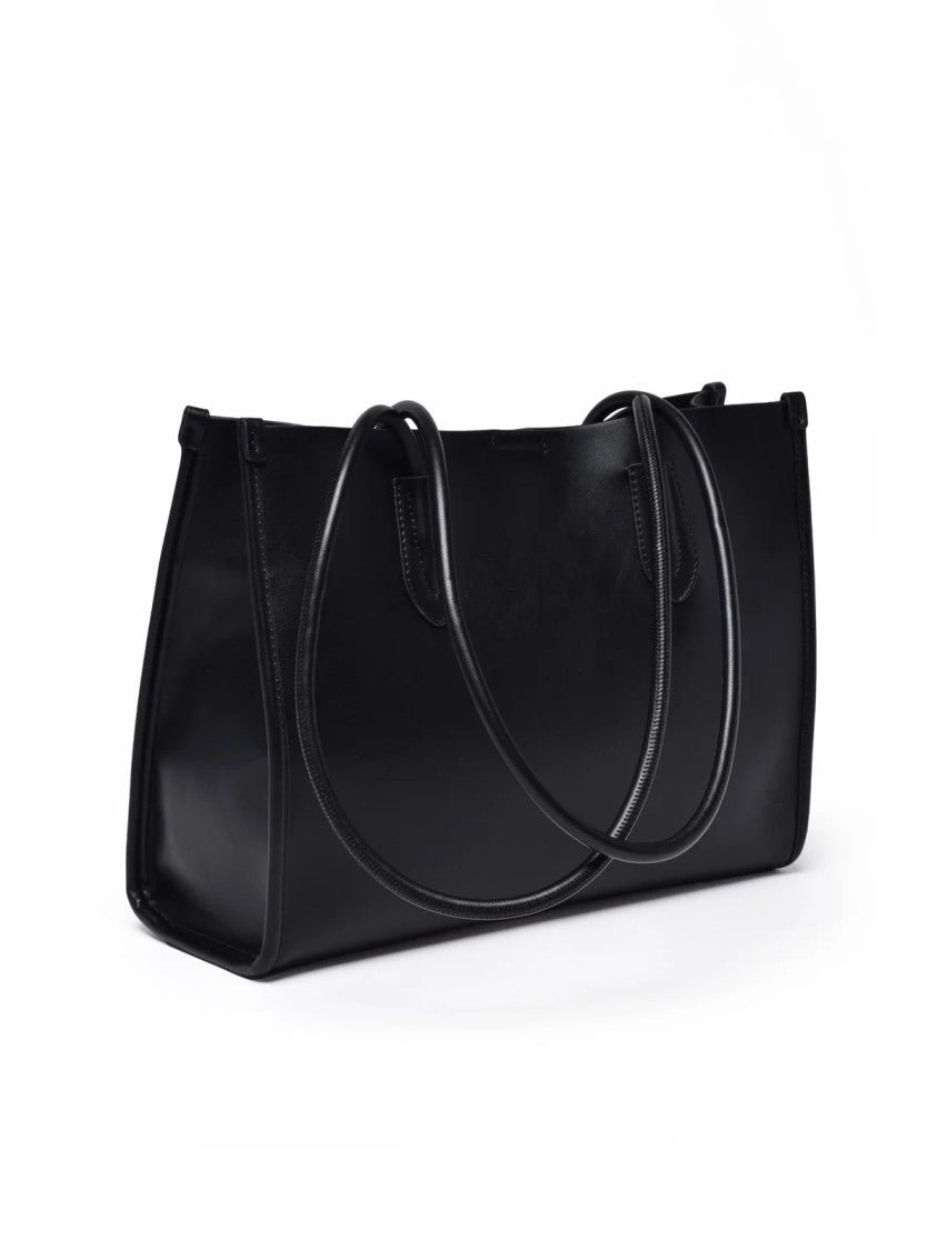 Ermanno Firenze Tote Tiny Bag With Clip Closure And Metallic Logo Detail