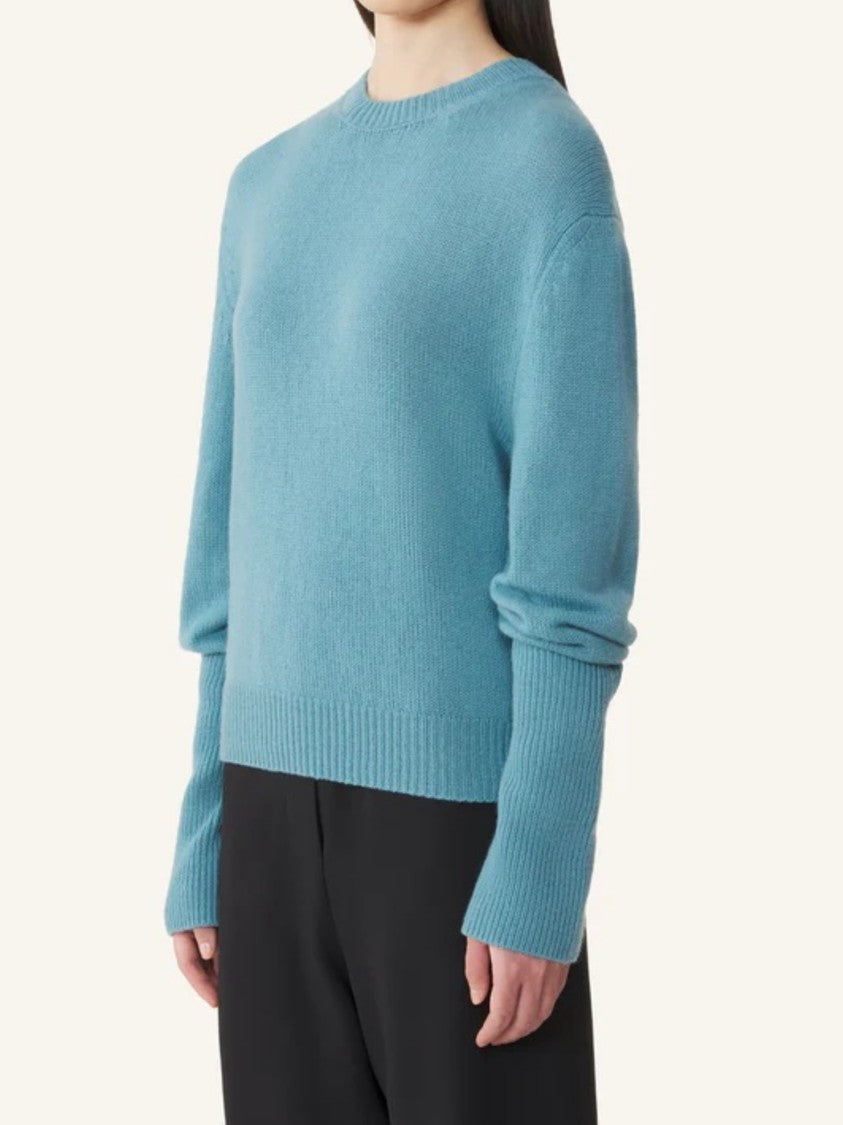 Lanvin Cashmere Knit Sweater With Gros-Grain Knot Detail