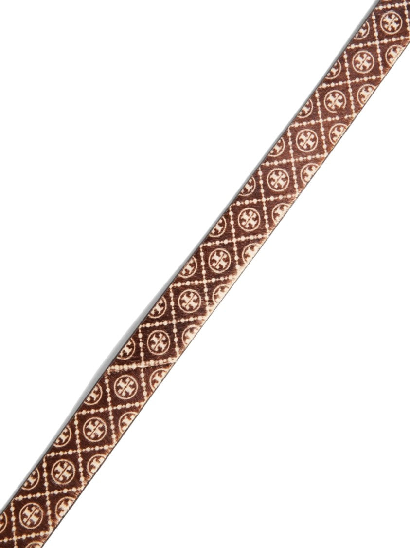 Tory Burch T Monogram Haircalf Belt