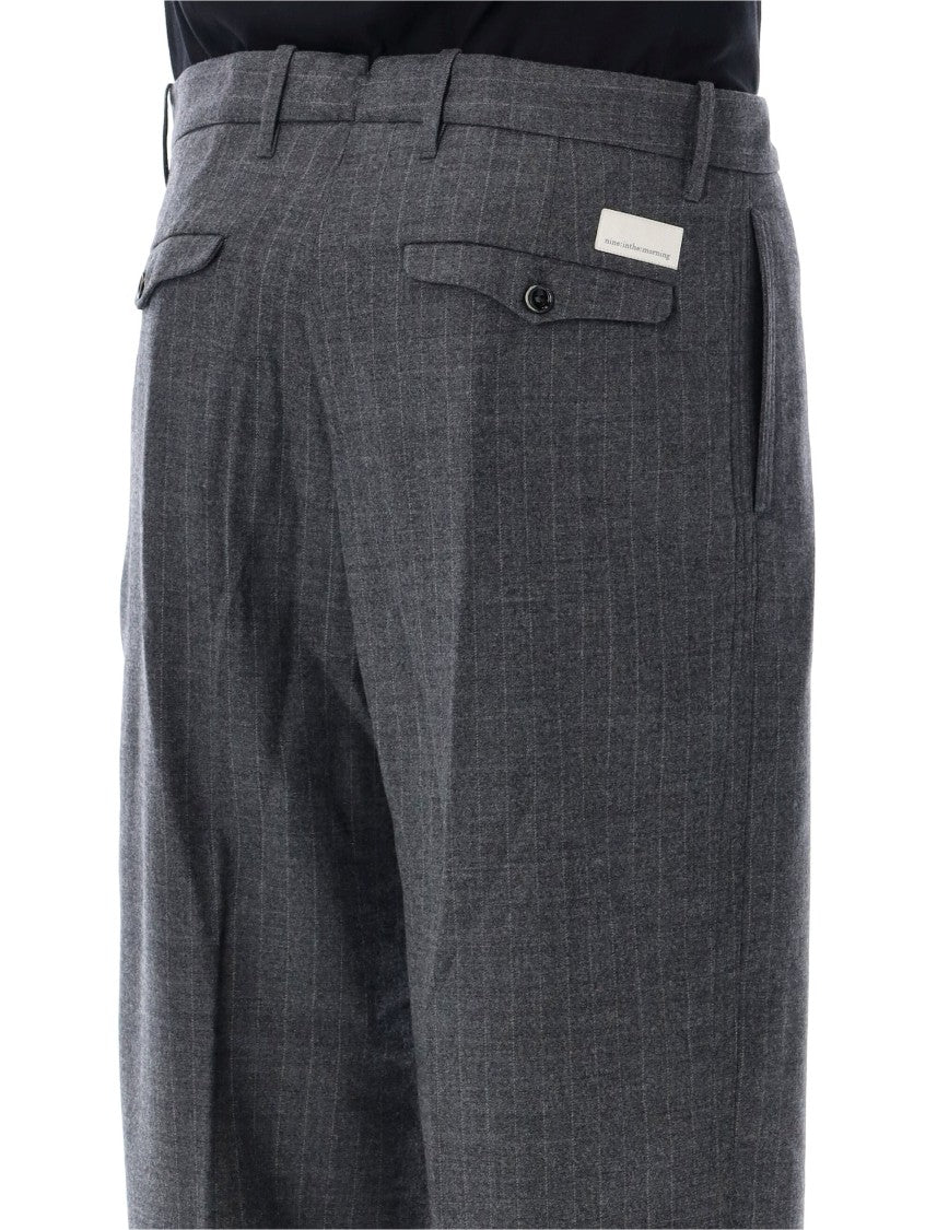 Nine In The Morning Thiago Pinstripe Straight-Leg Casual Pants