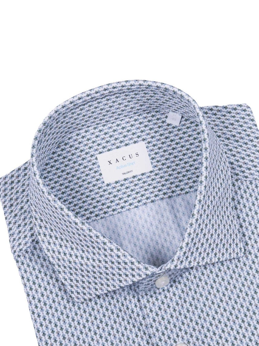 Xacus Geometric Pattern Classic Casual Shirt