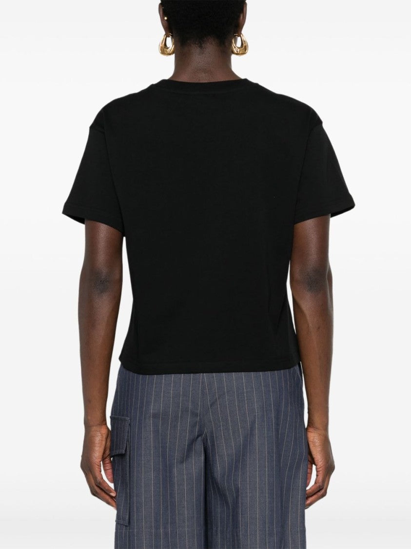A.P.C. Cropped Cotton Jersey T-Shirt With Minimalist Logo Print