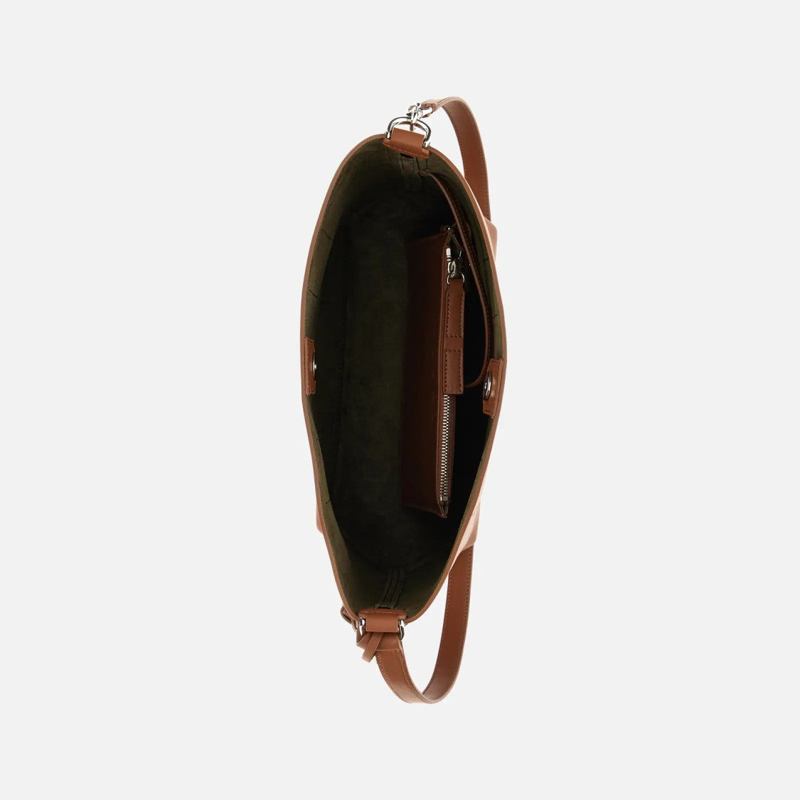 Hogan Refined Brown Leather Hobo Bag