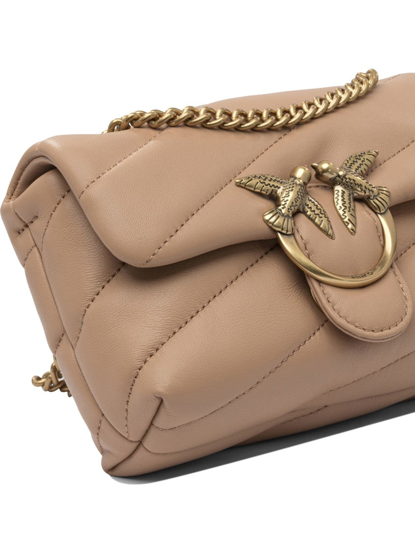 Pinko Compact Quilted Leather Crossbody Bag