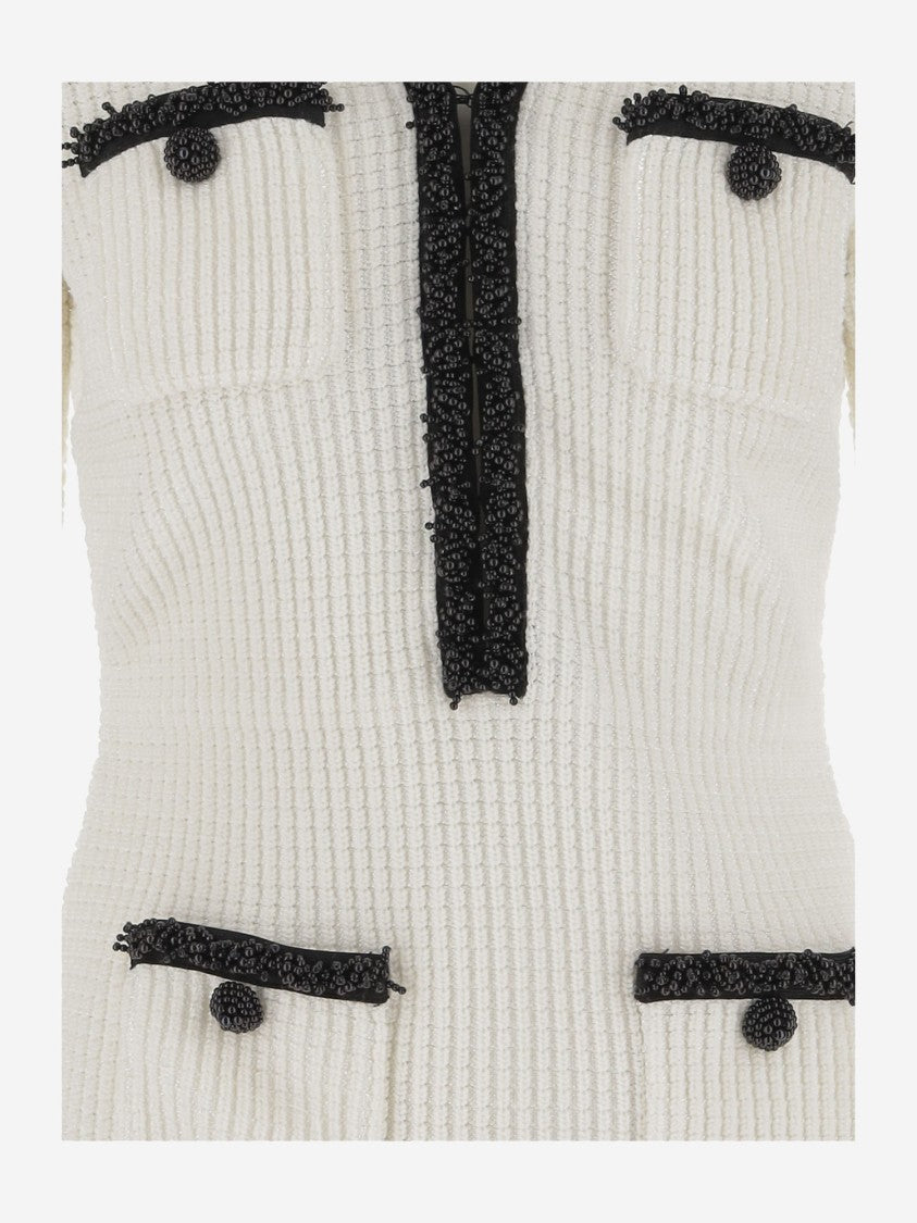 Self-Portrait Beaded Knit Dress