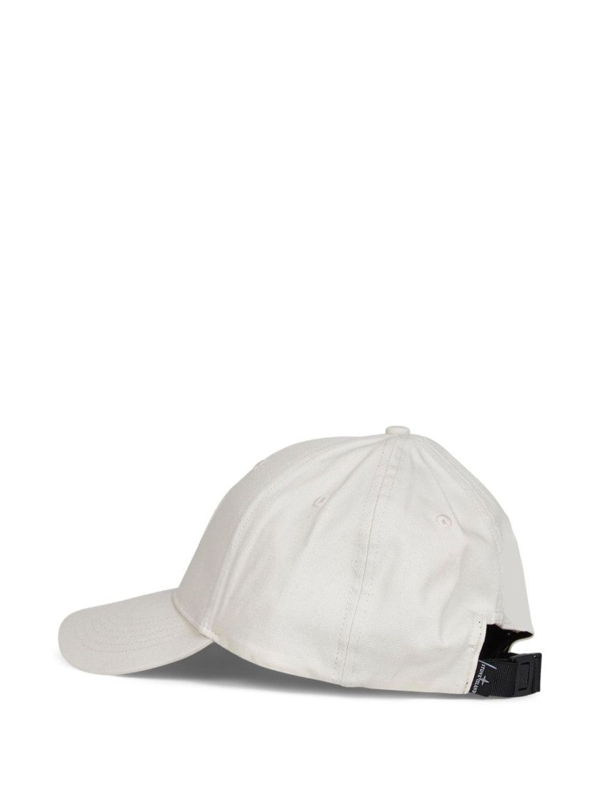 Stone Island Adjustable White Cotton Twill Hat