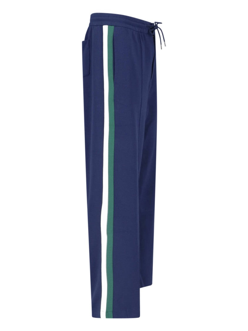 Polo Ralph Lauren Blue Elastic Waist Wide-Leg Trousers