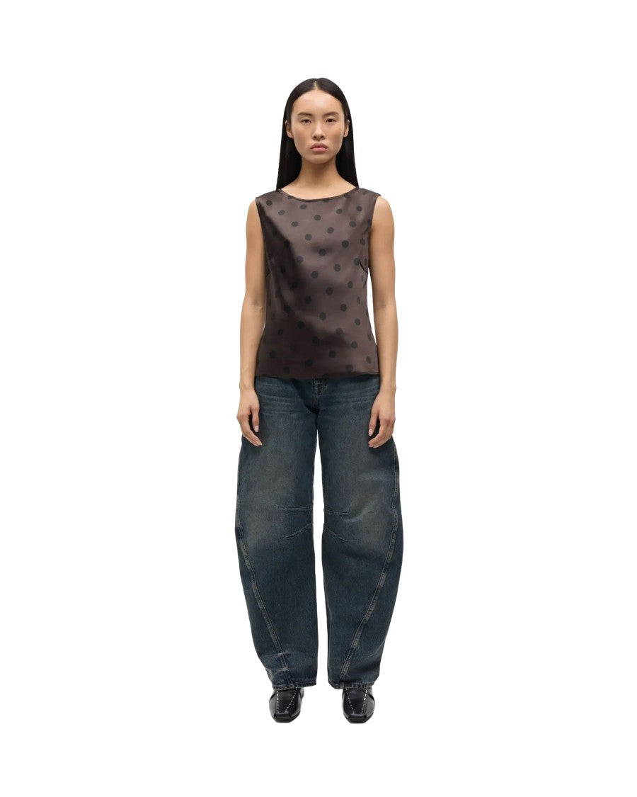 Samsøe Samsøe Saharpo Mud Wash Wide-Fit Curved-Leg Jeans