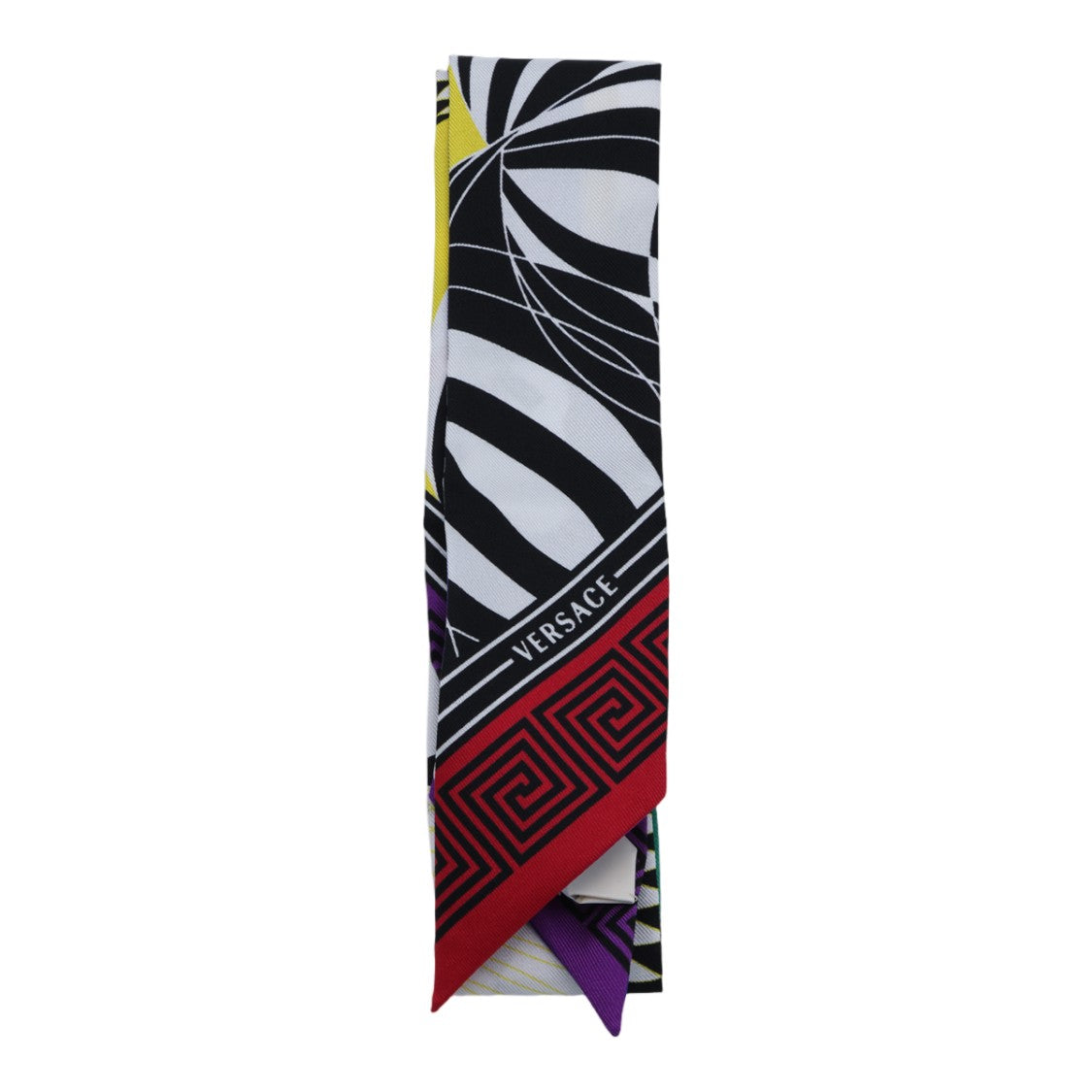 Versace Long Geometric Greek Key Scarf