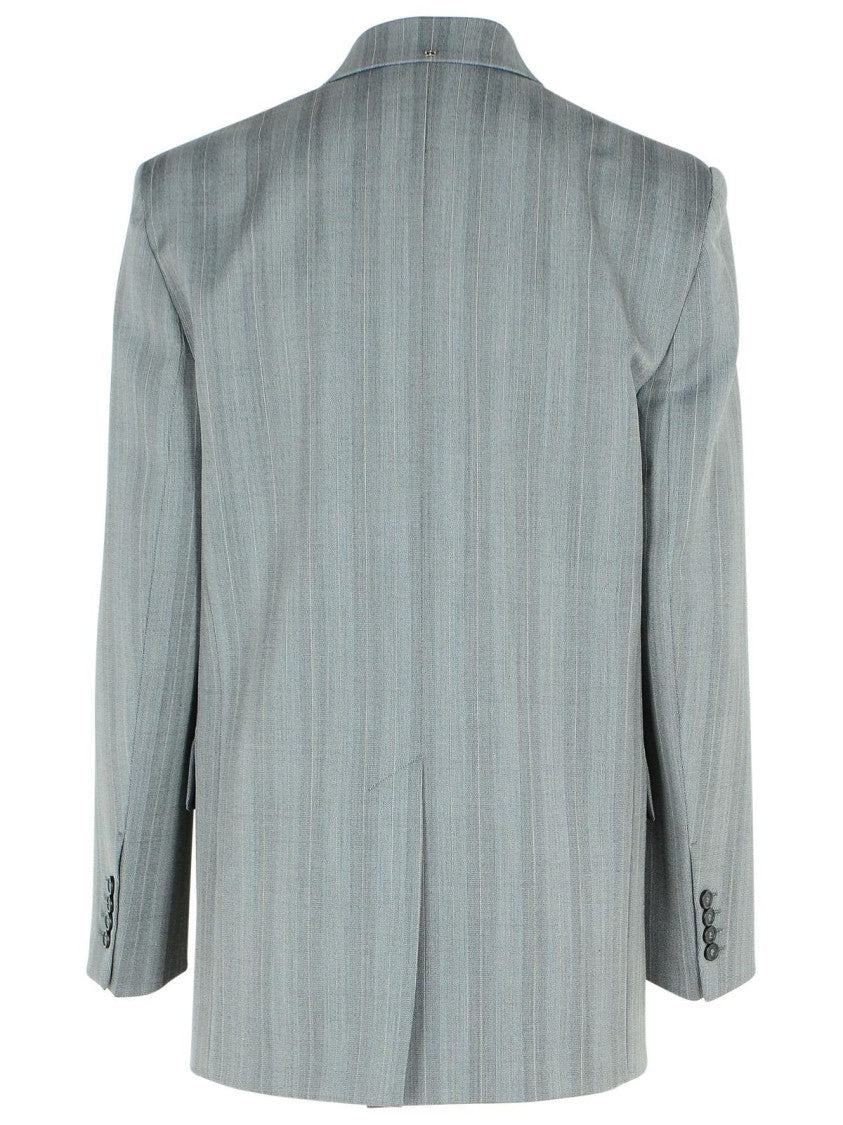 Sportmax 'Merlot' Grey Virgin Wool Blend Blazer