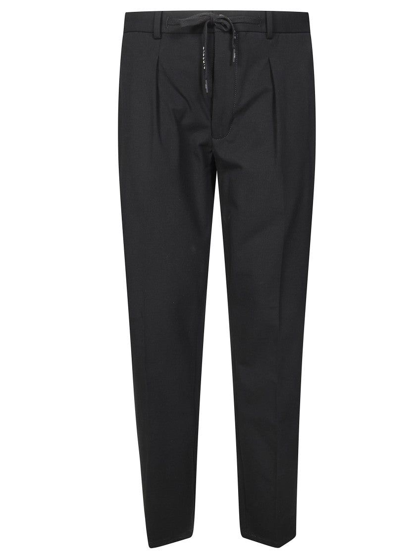 Circolo Men Single Pleat Technical Drawstring Trousers