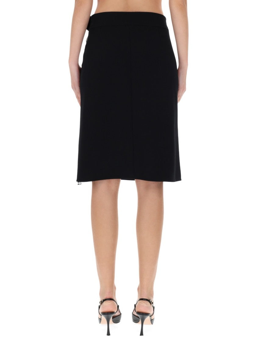 Courrèges Neutrals Side Zipper Structured Skirt