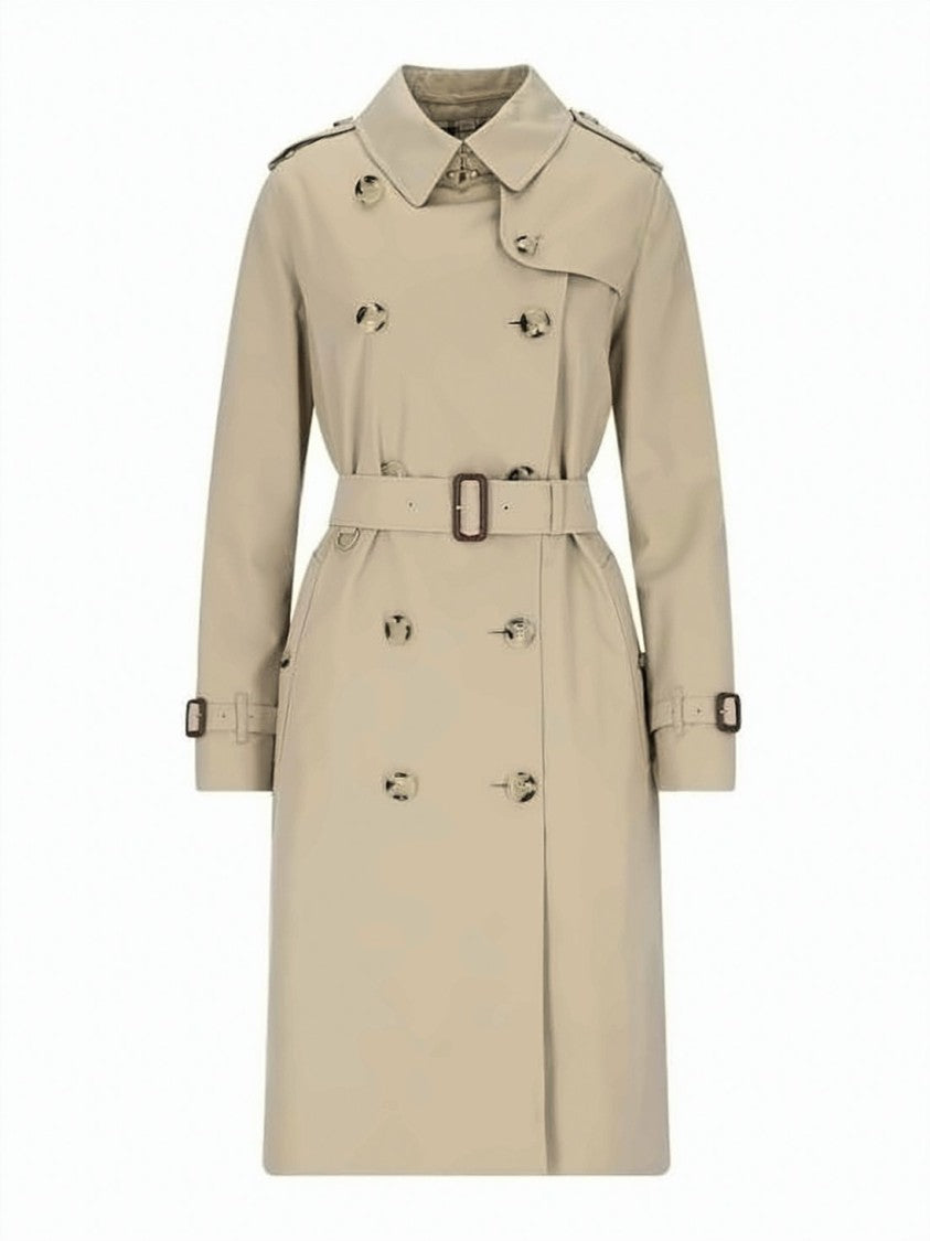 Burberry Long Kensington Heritage Trench Coat With Tortoiseshell Buttons