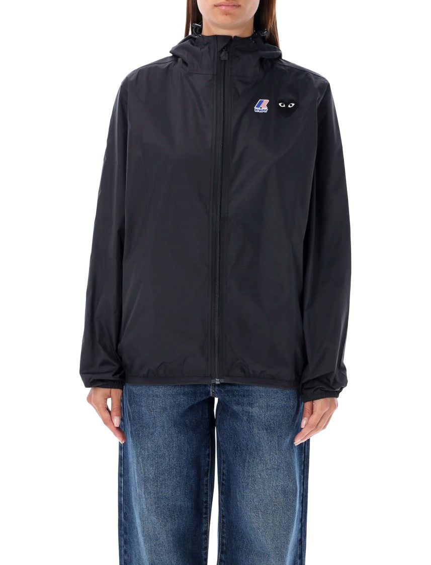Comme Des Garçons Lightweight Full-Zip Jacket With Heart Motif