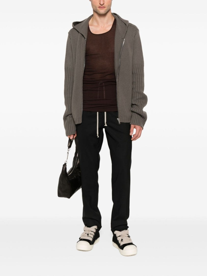 Rick Owens Relaxed-Fit Black Trousers With Elastic Waistband
