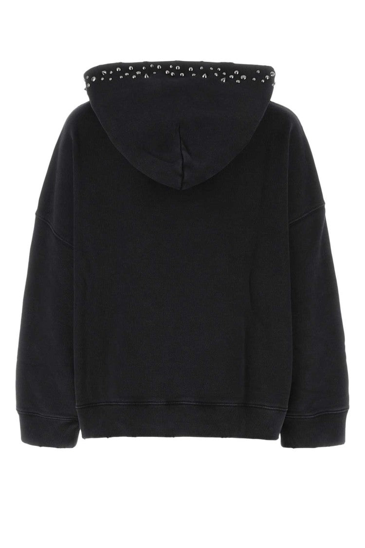 Versace Black Cotton Oversize Sweatshirt