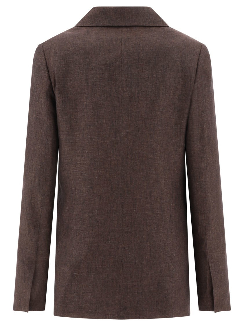 Loewe Tailored Brown Linen Blazer