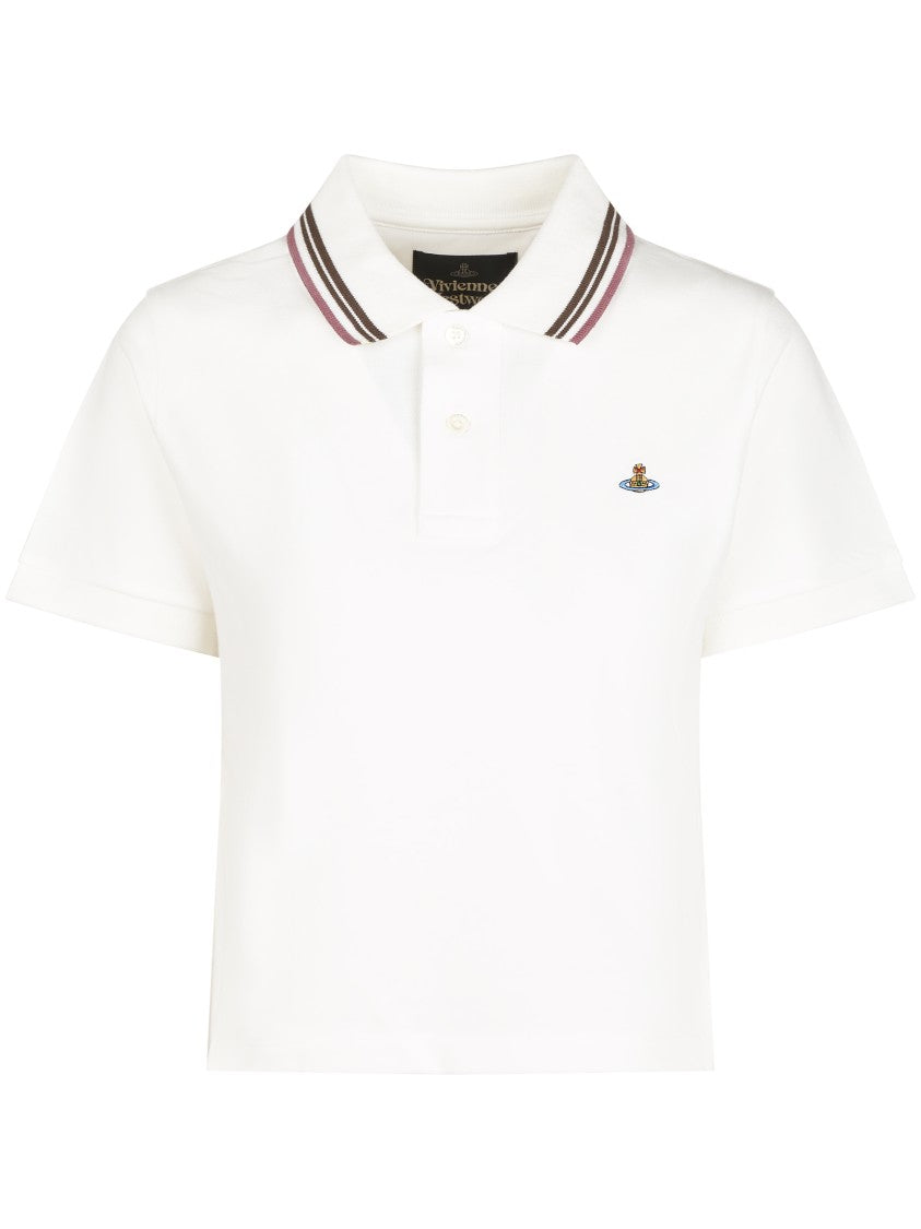 Vivienne Westwood Cropped Polo Shirt With Classic Collar