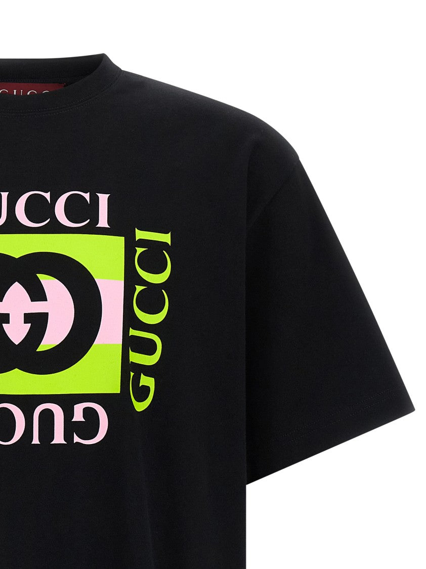 Gucci Incrocio Gg' Print T-Shirt
