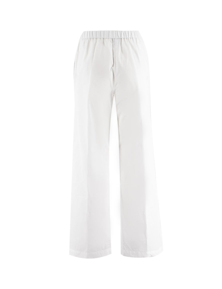 Aspesi White Cotton Trousers With Straight Leg