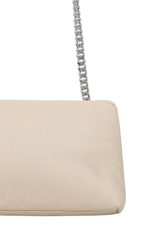 Armani Exchange Compact Beige Shoulder Bag With Structured Design