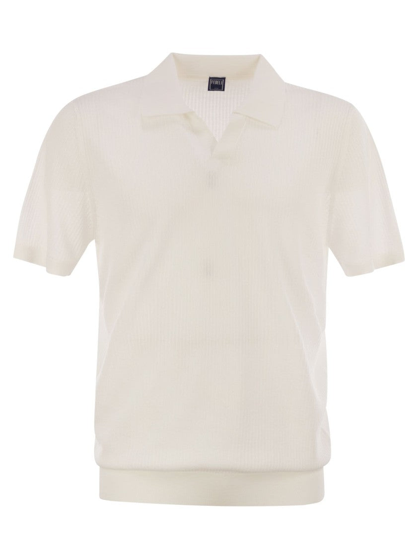 Fedeli Giza Cotton Short-Sleeved Polo Shirt